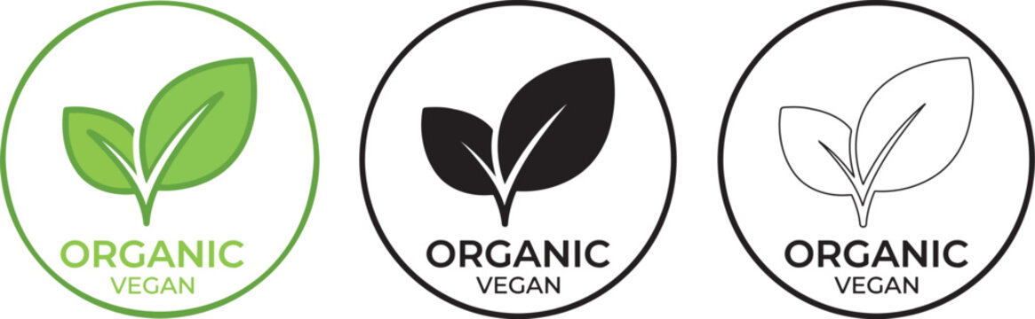 Two leaves icon. Leaf symbol. Nature organic isolated illustration. Vegetarian or vegan label. Green eco logo.