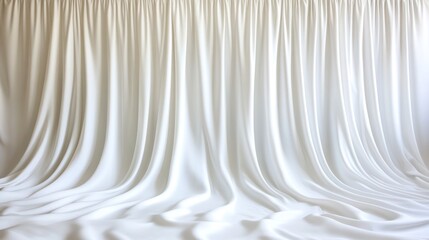 Obraz premium White fabric drapes in soft folds.