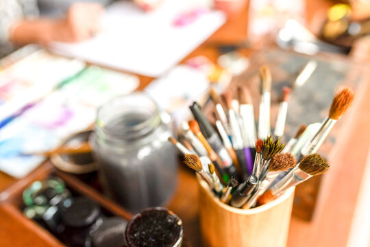 Artistic tools for creative expression.