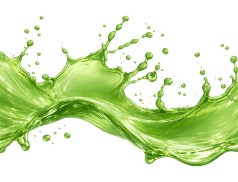 PNG Vibrant green liquid splash
