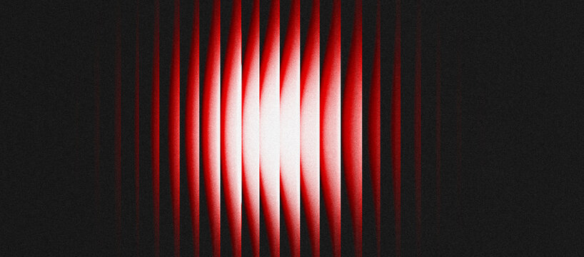 Abstract Red gradient Vertical Stripes 3D Render: A Minimalist grainy Dark Background With Dramatic Lighting Effects with noise texture for web banner backdrop, header, wallpaper, poster design.
