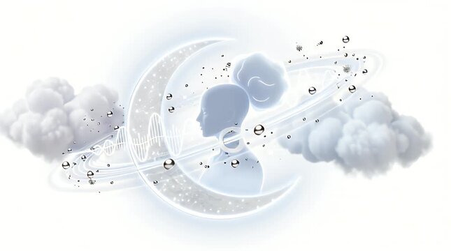 Digital Brain Cloud Computing Concept.