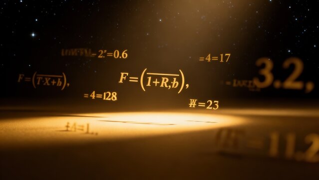 Mathematical equations in space