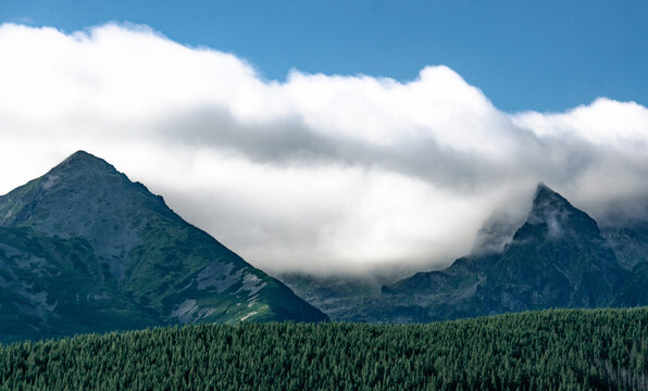 clouds over the mountains
