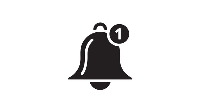 Notification Bell Icon Vector Flat UI Alert Symbol