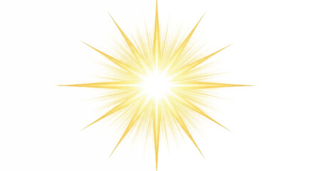 Fototapeta premium Bright Yellow Starburst Light Effect with Rays.