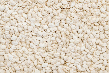 Fototapeta premium Egusi Seeds Full Frame White Seed Texture Background