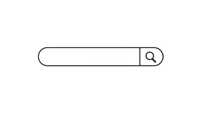 Search Bar Icon Flat Vector Illustration for Web Design UI UX and Digital Navigation Interface Elements