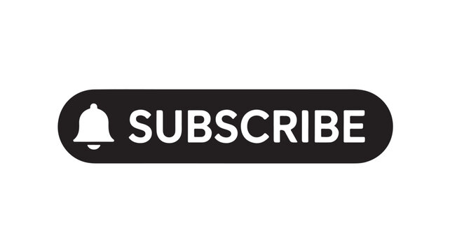 Subscribe Button with Bell Icon for Website and Social Media Notifications