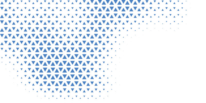 Triangles Halftone Pattern Vector Abstract Geometric Technology Background. Triangular Half Tone Texture. Minimal Style Dynamic Tech Wallpaper