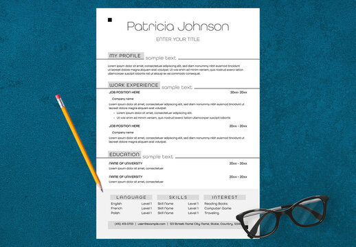 Modern Professional Resume Template Design
