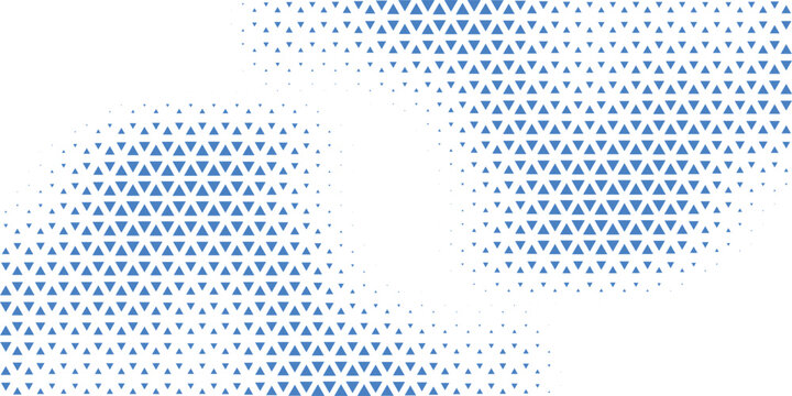Triangles Halftone Pattern Vector Abstract Geometric Technology Background. Triangular Half Tone Texture. Minimal Style Dynamic Tech Wallpaper