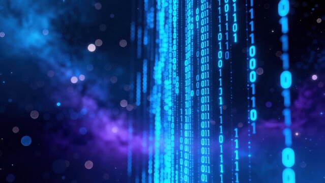 Digital binary code streams in cosmic space