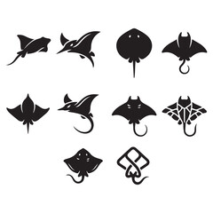 Stingray Marine Animal Vector Illustration Isolated on White Background © AKASH
