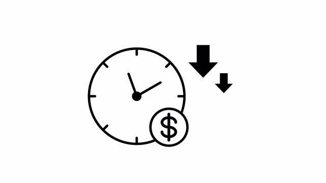 time reduction money animation
