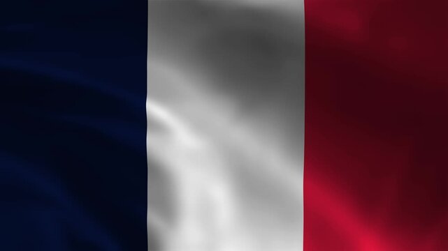 France National Flag Waving Animation in 4K UHD | Realistic French Flag Background Loop