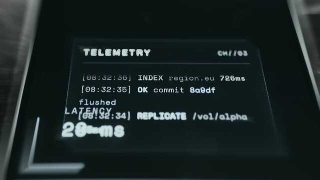 Real-time telemetry data for a system monitoring process