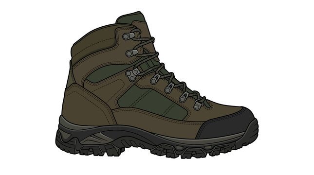 Brown Hiking Trekking Boot.