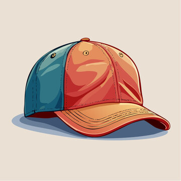 Colorful Baseball Cap Illustration