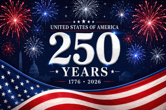 USA 250 celebration background, America 250th anniversary