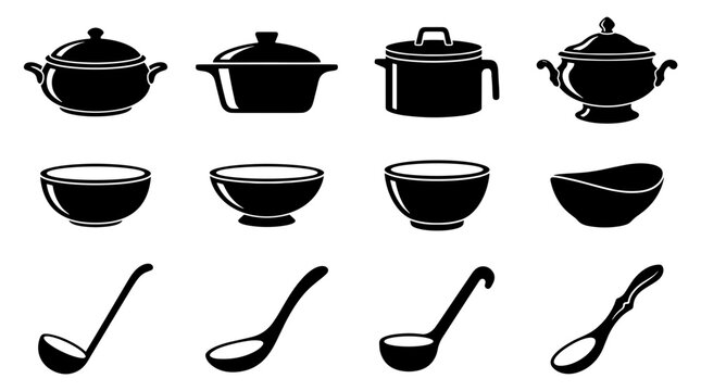 Collection of various cooking pots and utensils
