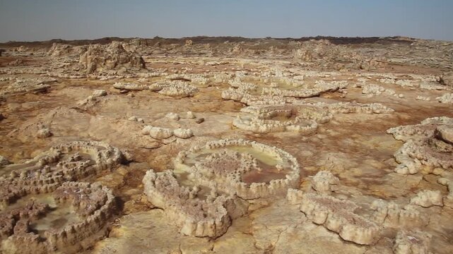 Volcanic landscape of Dallol, Danakil depression, Ethiopia.