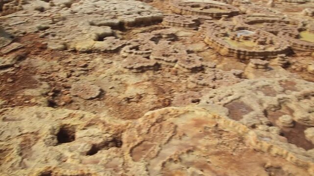 Volcanic landscape of Dallol, Danakil depression, Ethiopia.