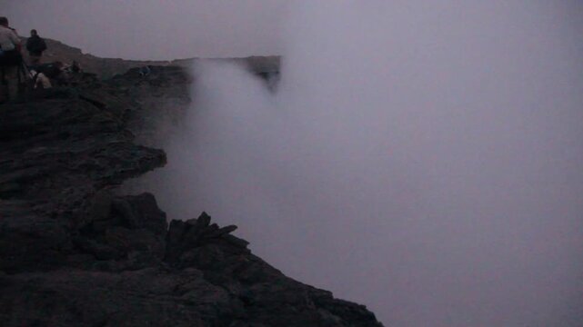 Edge of Erta Ale volcano crater in Afar depression, Ethiopia