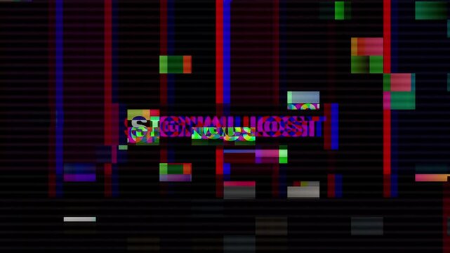 Captivating digital glitch art showcasing a screen error with vibrant, abstract data distortion and technical noise, perfect for backgrounds