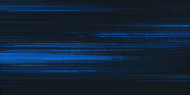 Abstract background with horizontal blue and dark lines and textures, conveying a sense of digital noise or futuristic technology.