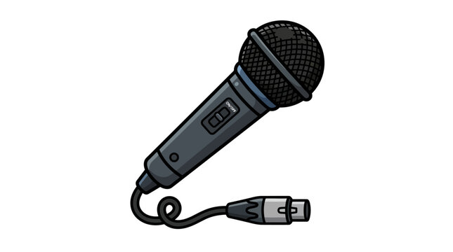 Black microphone with USB cable.