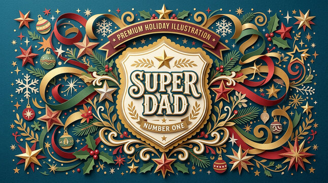 Super Dad Badge Design