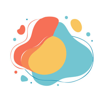 Abstract fluid shapes with organic design elements