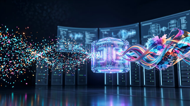 AI Data Processing and Futuristic Technology