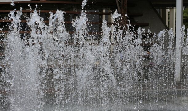 Dynamic water splashes frozen in motion, creating a refreshing abstract background