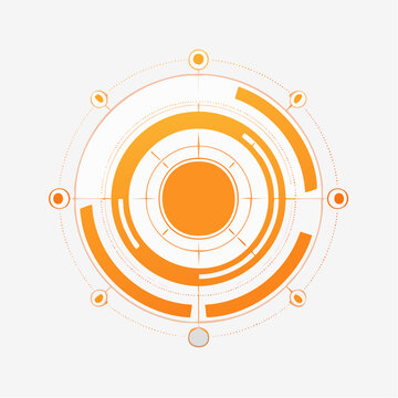 Abstract Futuristic Circular Technology Interface