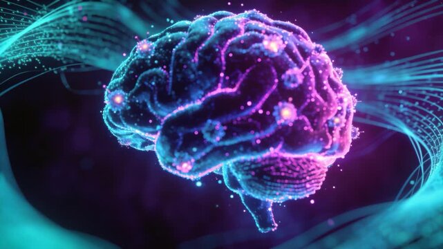 AI Brain Machine Learning Technology 4K 04