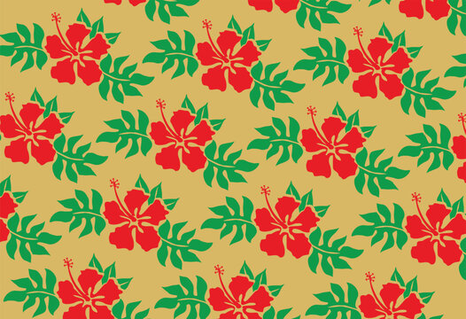Indonesian batik, unique and beautiful floral motifs, suitable for backgrounds and other printing purposes, patterns