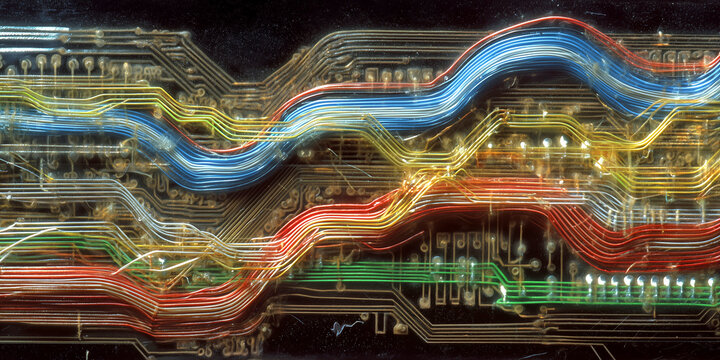 The Signal‑Thread Labyrinth: Colour, Chaos, and the Pulse of a Digital Core, ai generated.