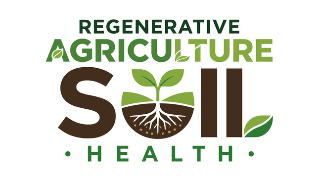Regenerative Agriculture Soil Health Logo Concept.