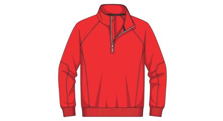 red quarter zip pullover sweatshirt © nero