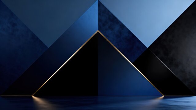 Abstract geometric triangle design
