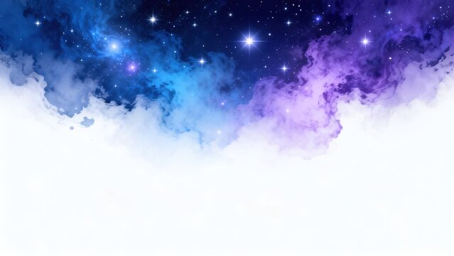 Cosmic nebula with stars and clouds