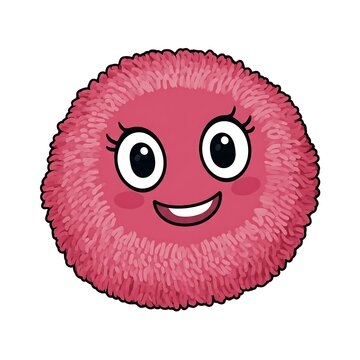 Pink cartoon pig face with cheerful expression vector art.