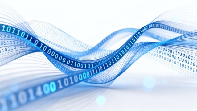 Abstract binary data wave
