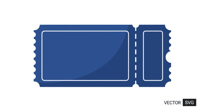 Blue ticket stubs vector illustration.