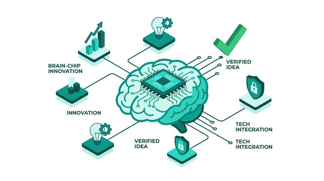 Artificial Intelligence Brain Chip Innovation Technology Concept