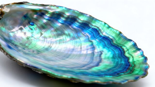 Iridescent shell interior