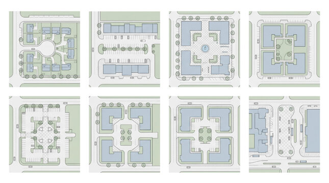 CAD-influenced design template for a diverse group of modern individuals in silhouette form