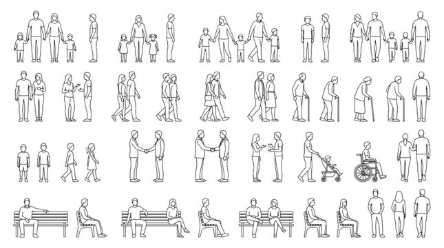 CAD Blocks People A Comprehensive Collection of Human Figures for Architectural Designs